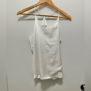 Genuine people silk white tank top
